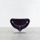 Pierre Paulin Ribbon Lounge Chair and Ottoman in Purple fabric for Artifort