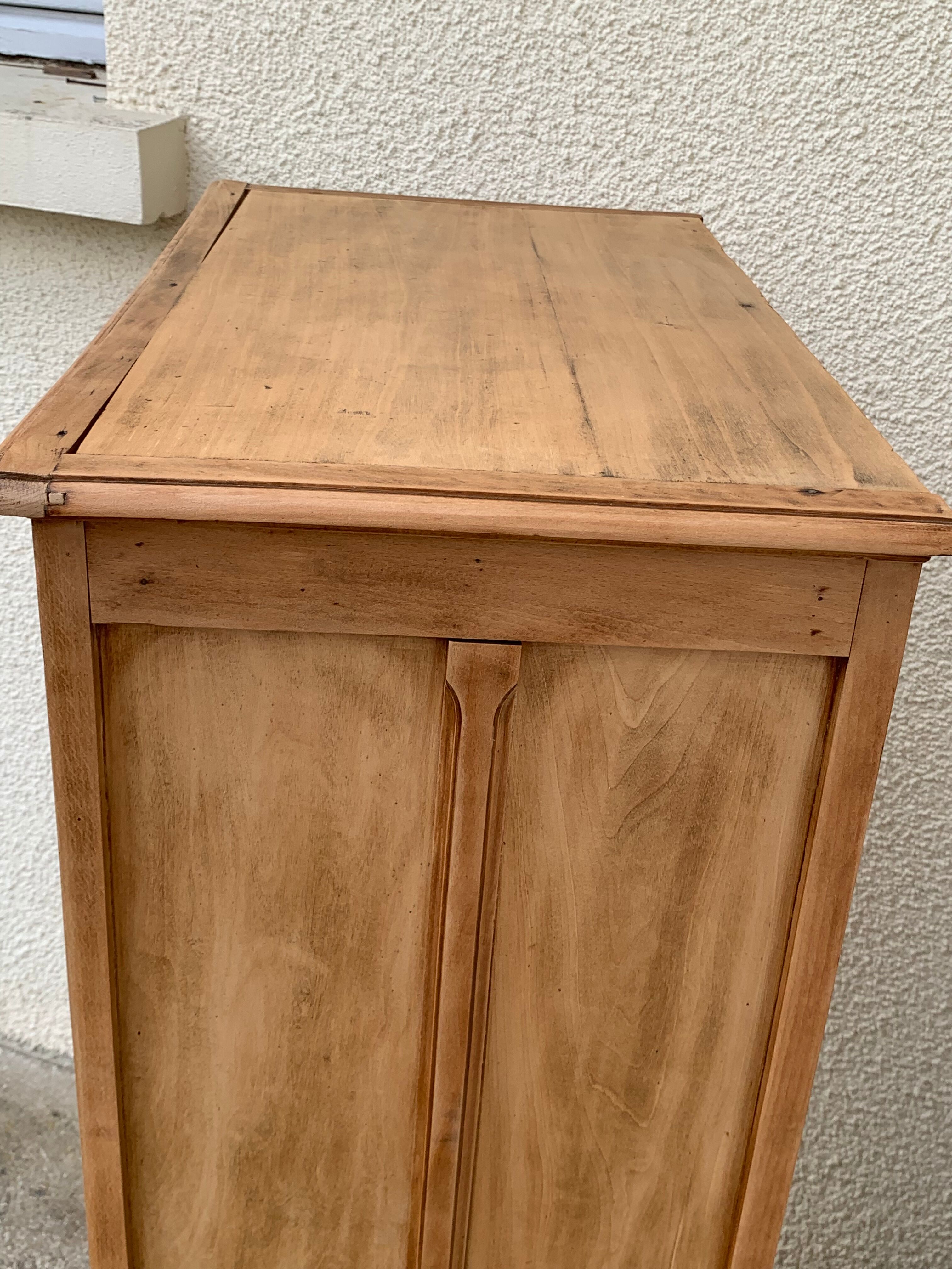 Parisian cabinet glazed raw wood nymphs and carved art nouveau decorations