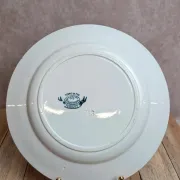 Antique ironstone plate from Saint-Amand – Margot model – Blue flowers