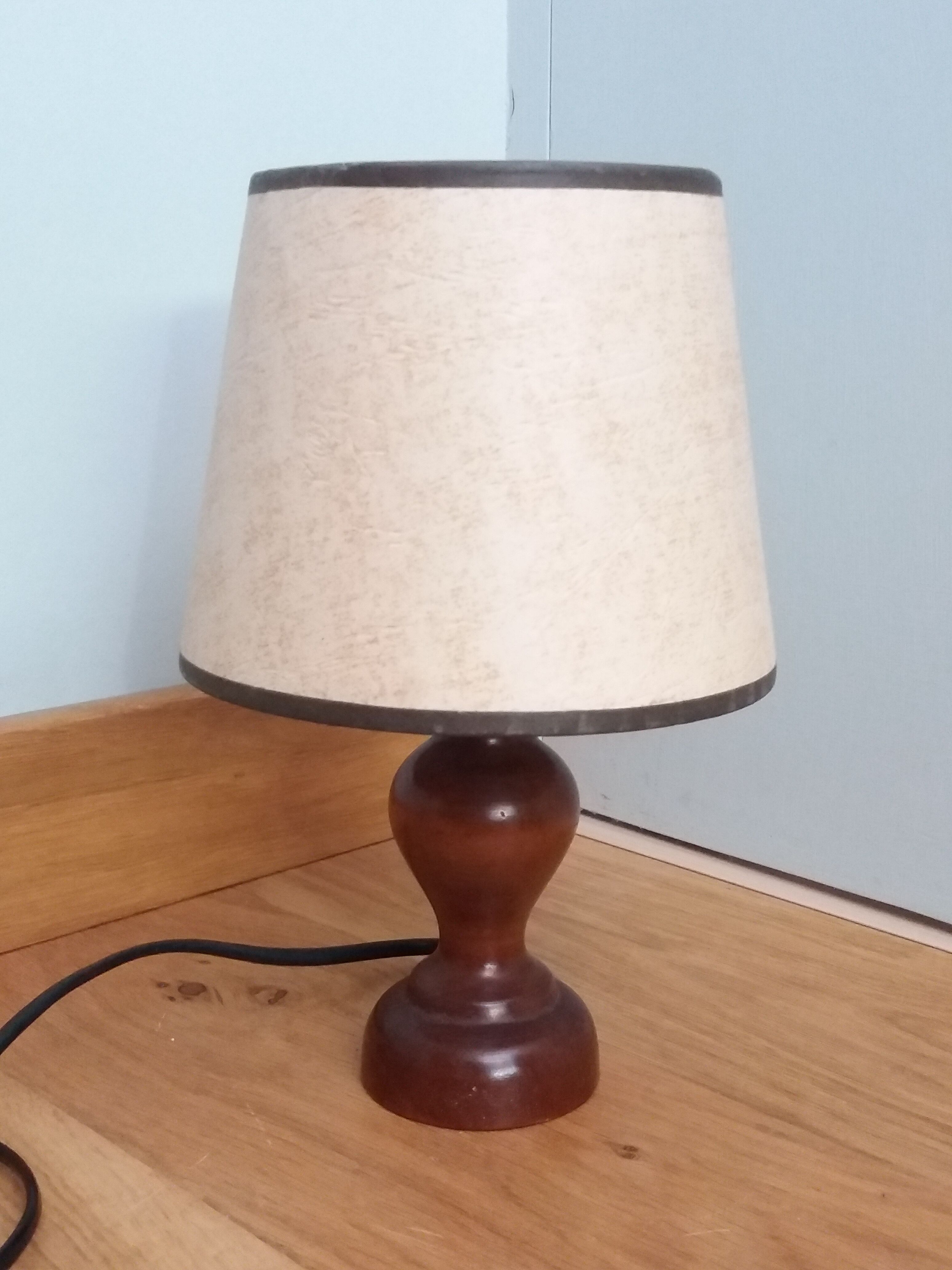 Bedside lamp turned wood