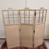 Louis XVI style three-leaf screen with Romantic and landscape decorations