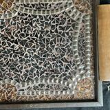 Plateau mosaïque vintage poignée bois