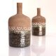 Scandinavian mid-century modern brutalist pottery vases by Hellström for Nittsjö, Sweden, set of 2