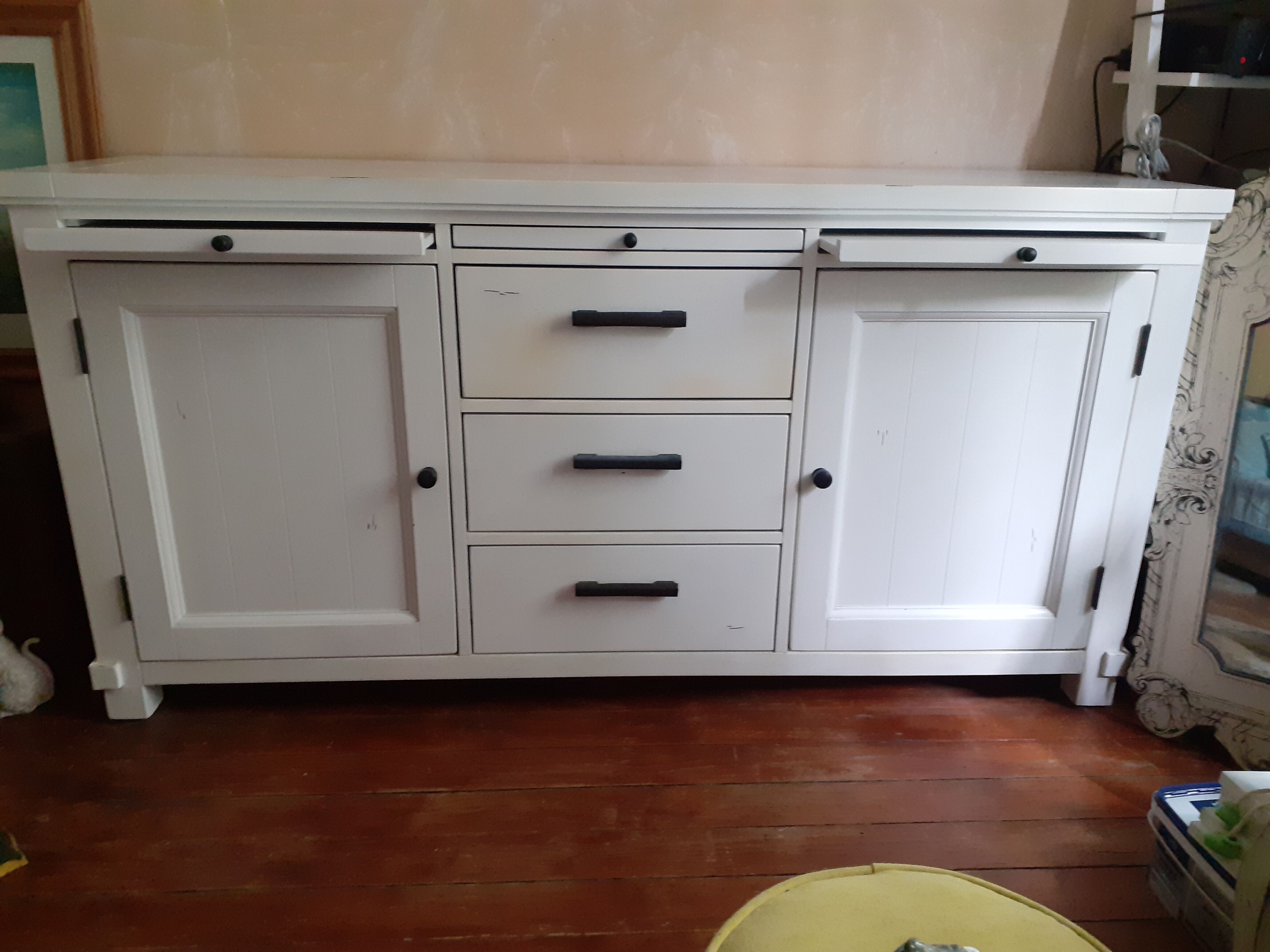 White wood sideboard