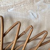 Miroir soleil osier vintage