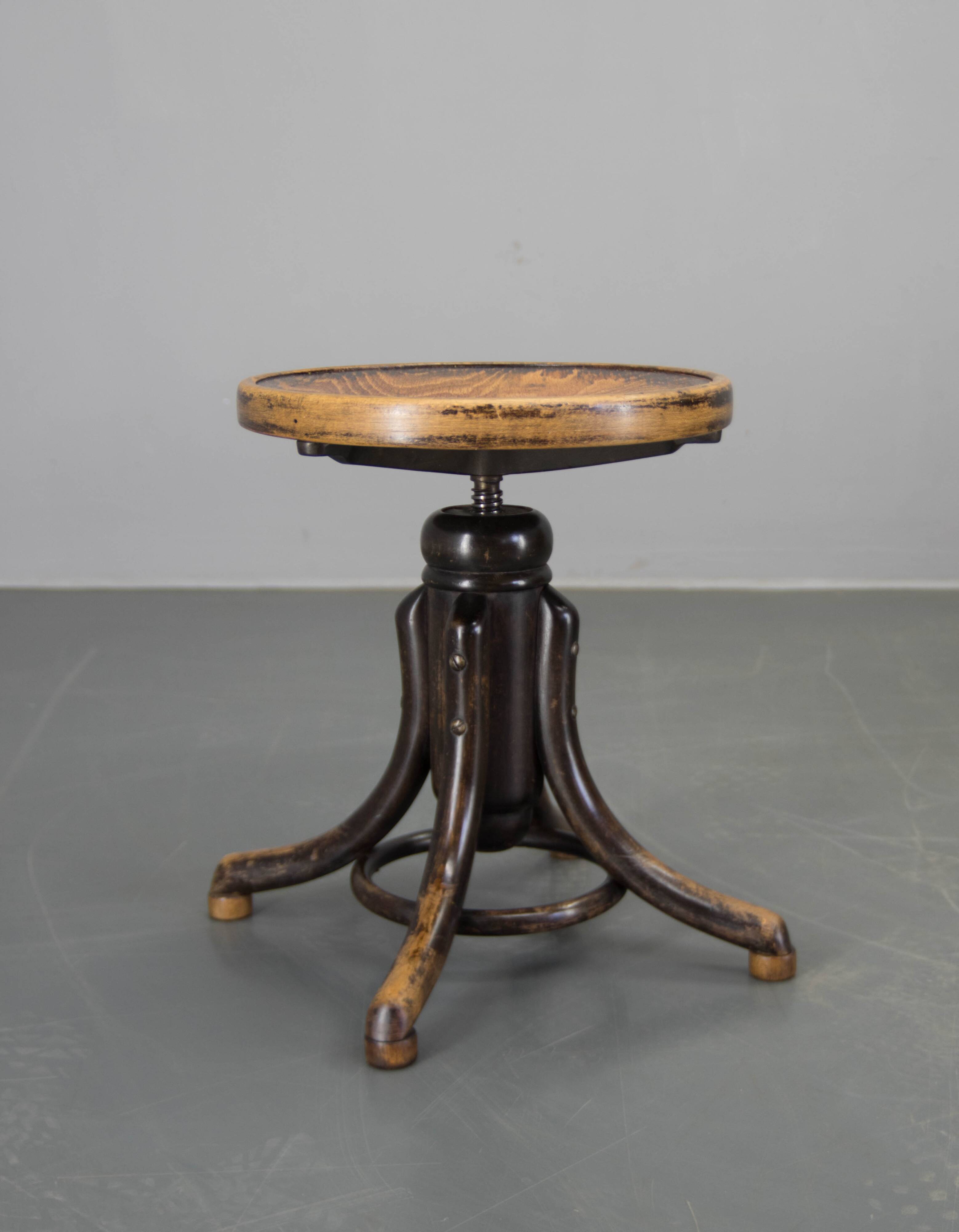Tabouret de piano, Thonet, années 1920