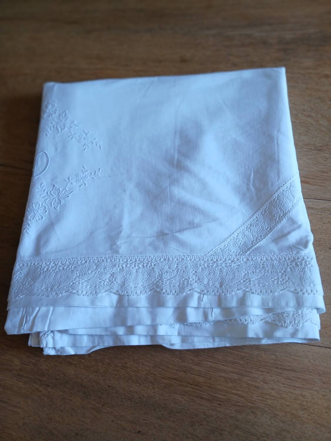 Antique embroidered duvet cover