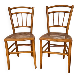 Pair of cane chairs