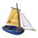 Basin sailing boat from the French brand Tirot, vintage toy.