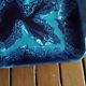 Blue rectangular plate Vallauris