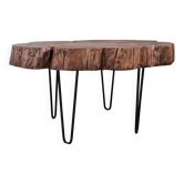 Table basse en bois et métal
