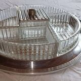 Art Deco 1930s silver-plated metal serving tray