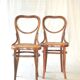 Chaises Thonet n°28 de 1900 cannées " cœur"