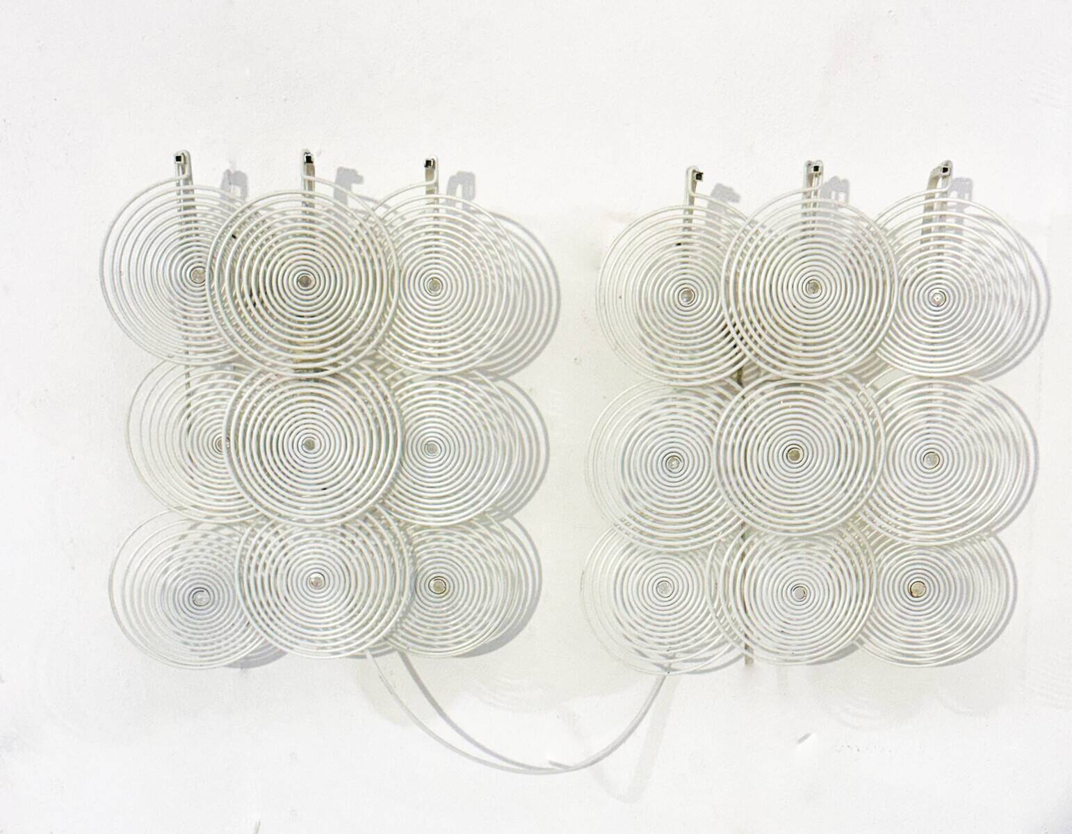 Mid-Century Pair of Lacquered Metal Sconces