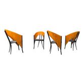 Chaises de salle à manger espagnoles postmodernes, années 1980 - ensemble de 4