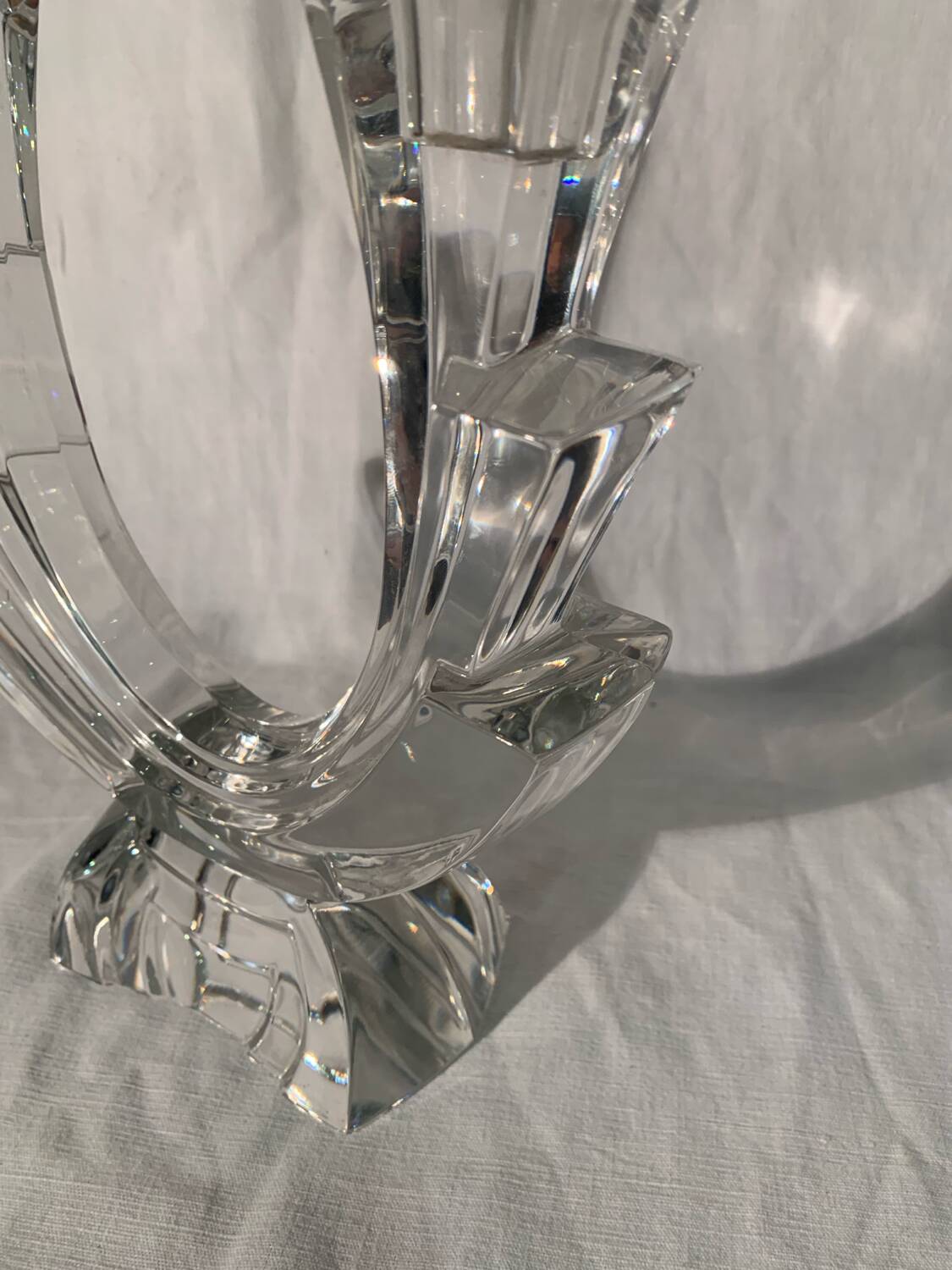 Vintage Art Deco Style Crystal Candlestick