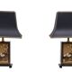 Stunning Maison Le Dauphin Pagode Design Table Lamps France 1970's