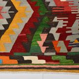 Tapis Kilim tribal tissé à la main 5x7, 155x232Cm