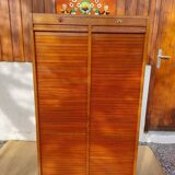 curtained filing cabinet