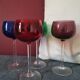Ensemble verre à pied multicolore