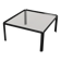 Square glass coffee table, Italian design, 1970s, made in Italy