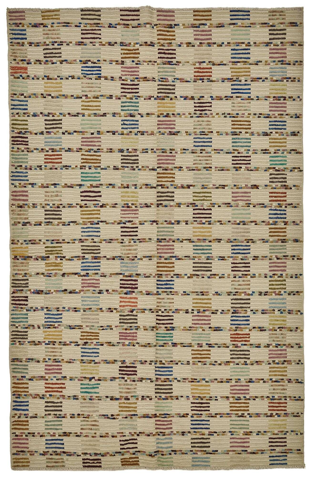 Handwoven Turkish Recycled Boho Rug 204 cm x 317 cm