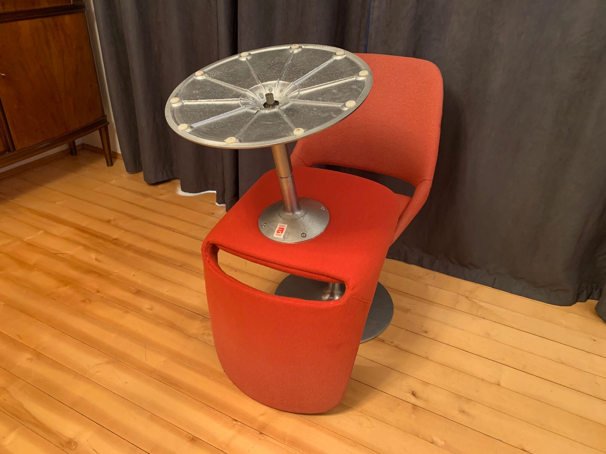 Pair of "Polaris" swivel chairs, exclusive, by Eero Aarnio, Asko Export, Finland, 1970s.