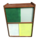 Vintage 60s storage display case with sliding windows