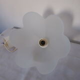 Suspension verre laqué blanc