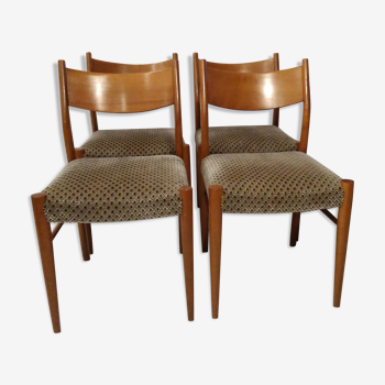 Lot of 4 vintage Scandinavian style chairs
