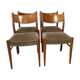 Lot de 4 chaises vintage style scandinave