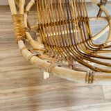 Pair of adult rattan armchairs