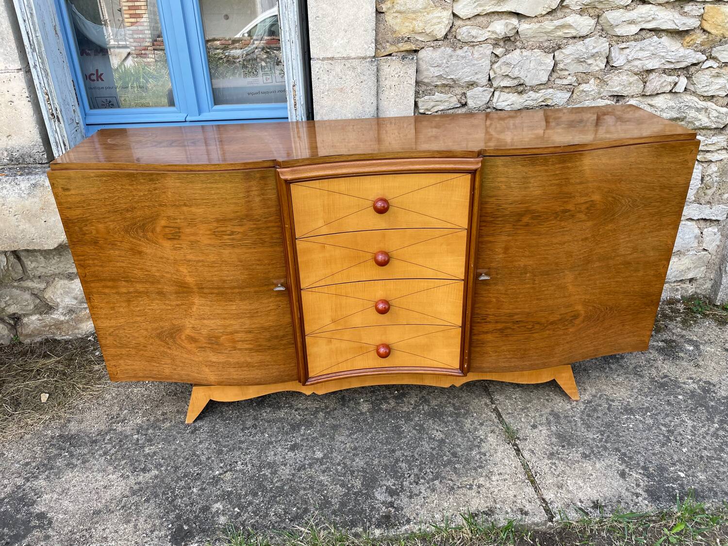 50s art deco sideboard in rosewood