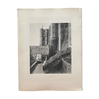 Photographie héliogravure du Mont Saint Michel 19ème (Paul Dujardin)