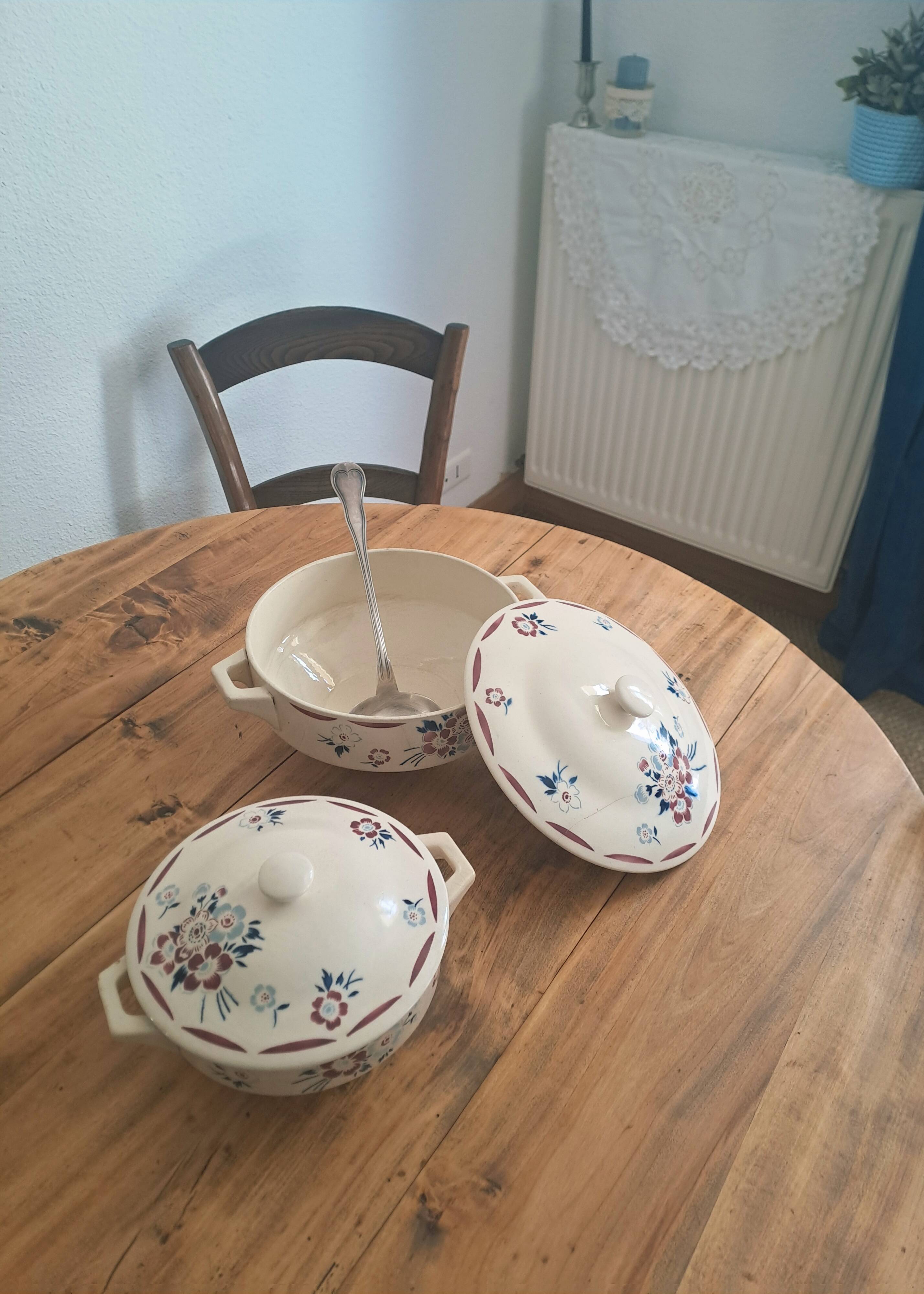 Set of 2 soup tureens K and G Luneville model "Évreux"