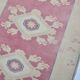 Tapis de couloir Oushak floral vintage noué à la main sku 3349