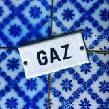 Old enamelled plate "GAZ" 1950s door plate