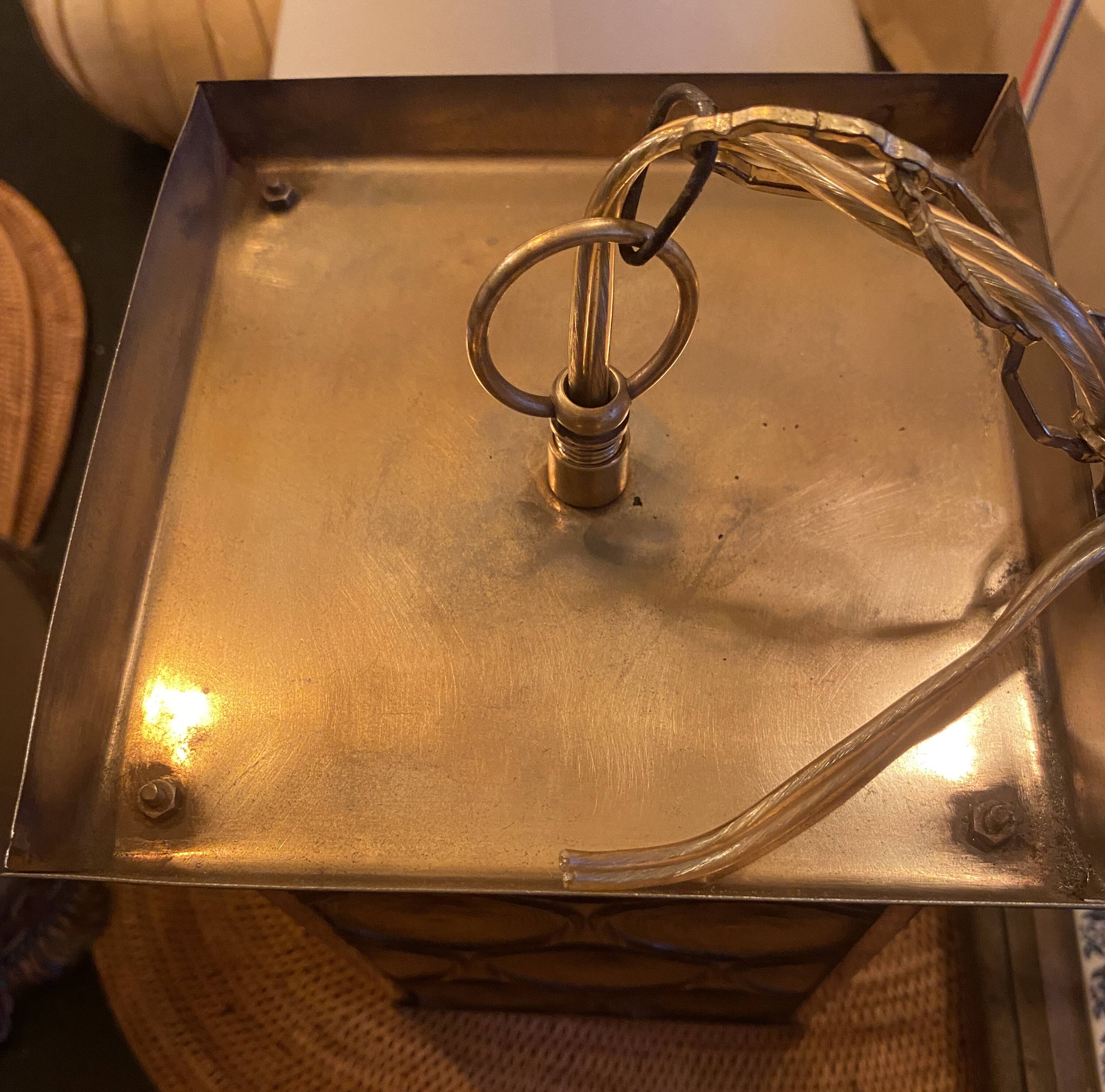 Chain pendant light, glass from the 59s