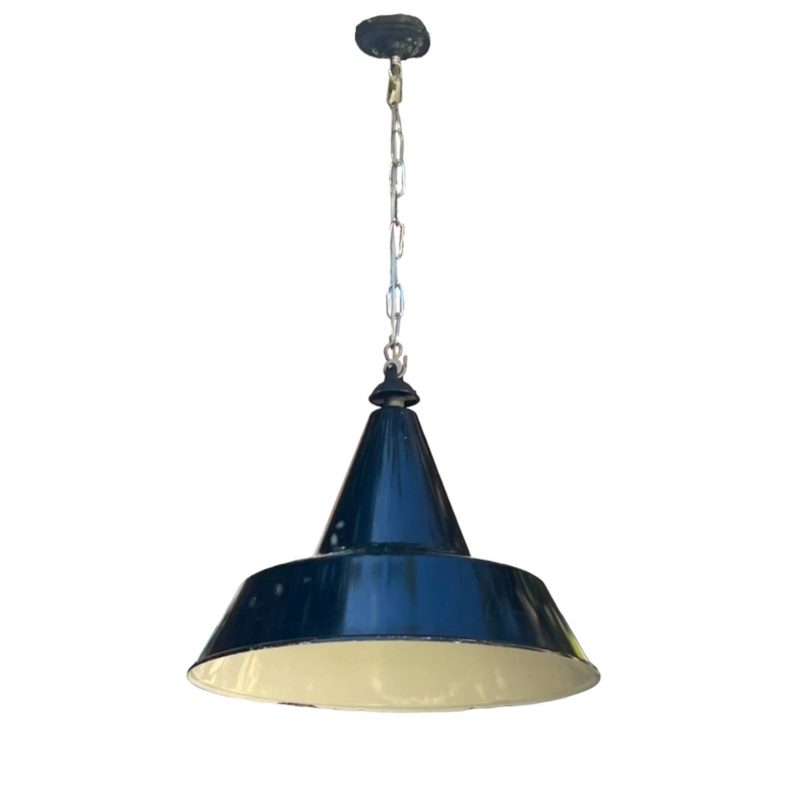 Large pendant light 45cm enameled sheet metal