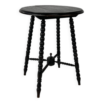 Dutch Antique Wengé Side Table, 1930s