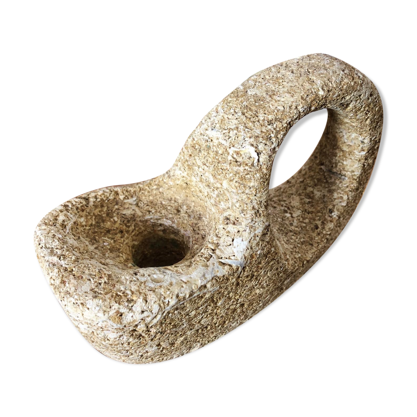 Stone candle holder