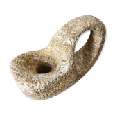 Stone candle holder
