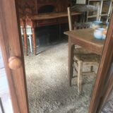 Walnut beveled mirror