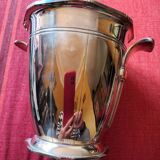 Silver metal ice bucket