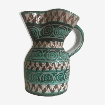 Robert Picault's earthenware pitcher in Vallauris design 1950