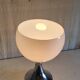 Table lamp in chrome metal and white globe - mid 20th century.