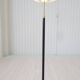 Mid-century black leather floor lamp by Falkenbergs Belysning, Sweden, 1960s.