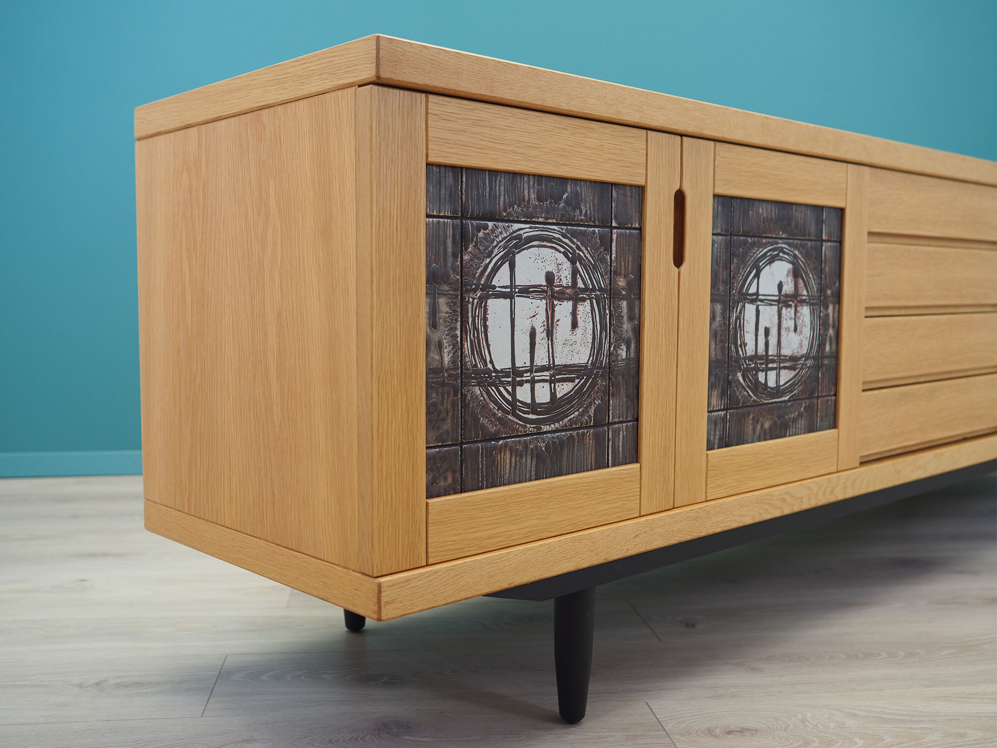 Ash sideboard, Danish design, 1970s, designer: Poul H. Poulsen, production: Gangsø Møbler