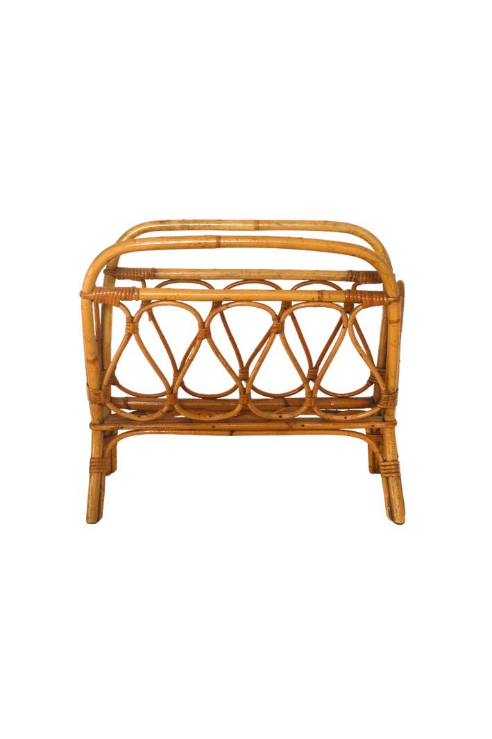 Rattan magazine rack