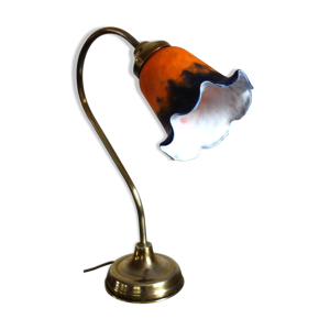 Lampe col de cygne laiton art déco